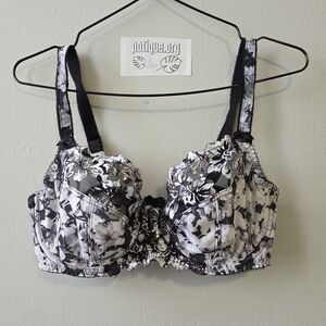 Fantasie Black & White Floral Lace Underwire Bra